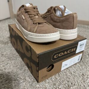 Coach Women's Taupe Canvas Sneakers
